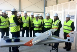 The president of the Council of Jaén visits the facilities of the future ATLAS Center for testing unmanned aircrafts